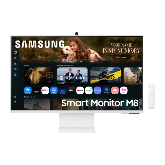Samsung 32″ UHD Smart Monitor with Smart TV Experience, Camera & IoT Hub | LS32FM801UMXUE